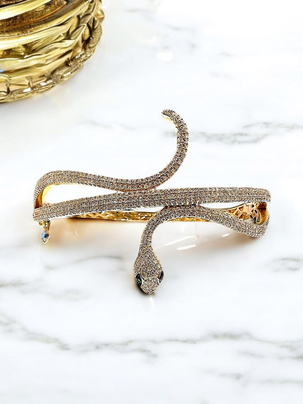 Diamond snake bangle