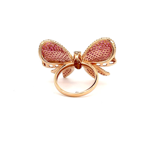 Pink Bow Statement Ring