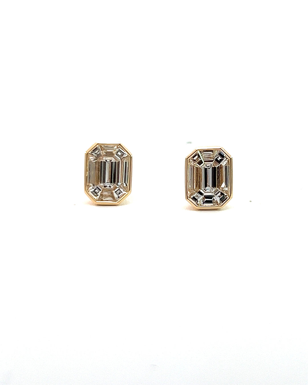 Diamond Emerald Pie Studs    1.45ctw