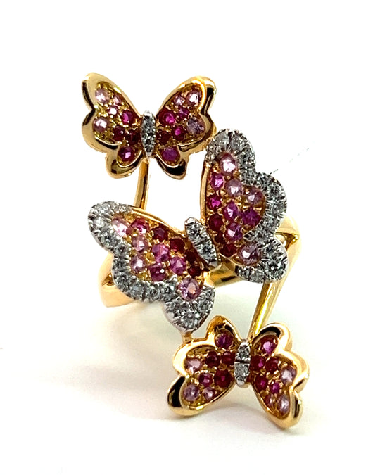 Butterfly Ring Three row