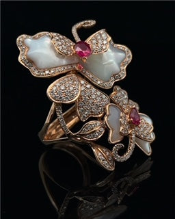 MOP butterfly ring