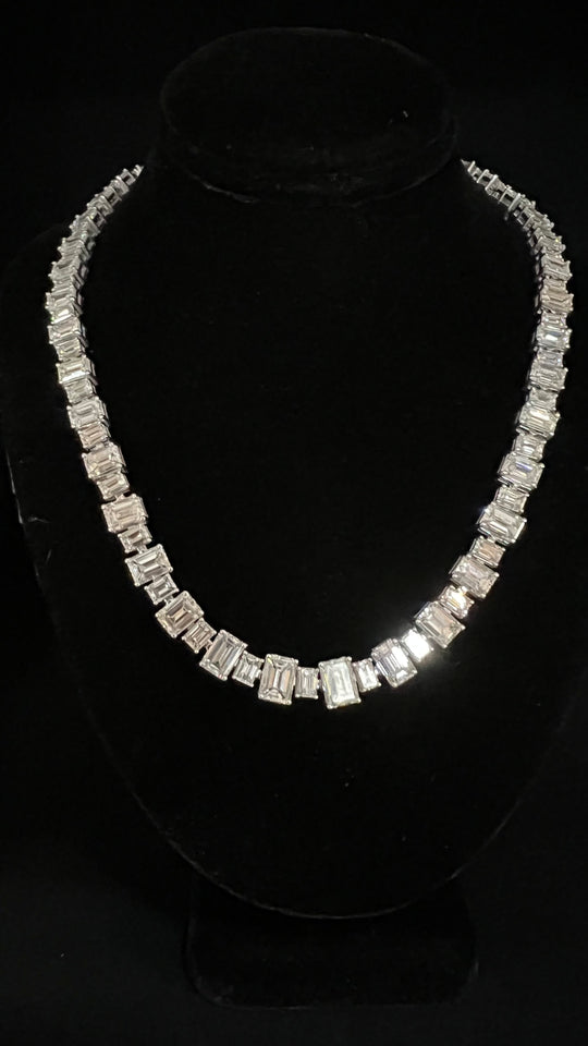 Custom Diamond Emerald necklace