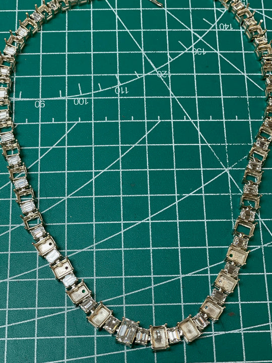 Custom Diamond Emerald necklace