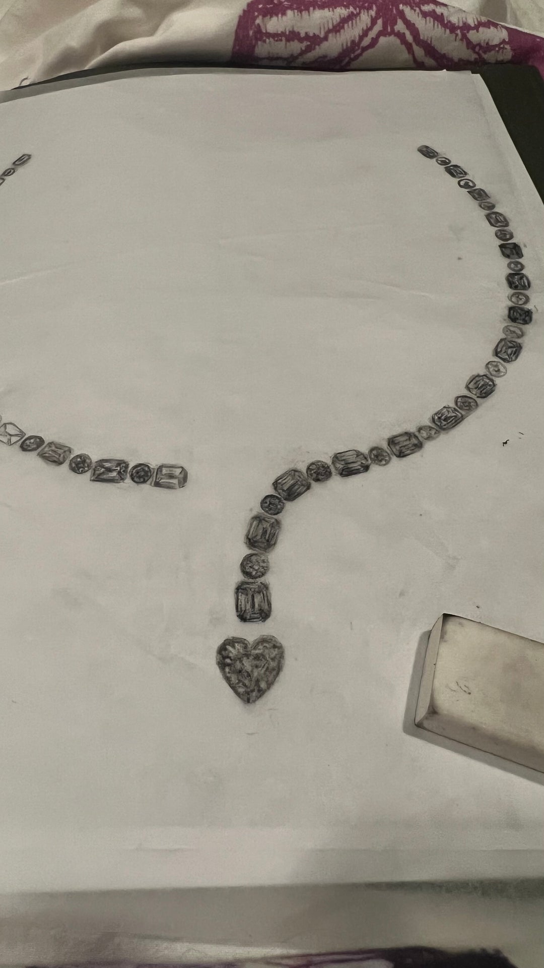 Custom made detachable heart necklace