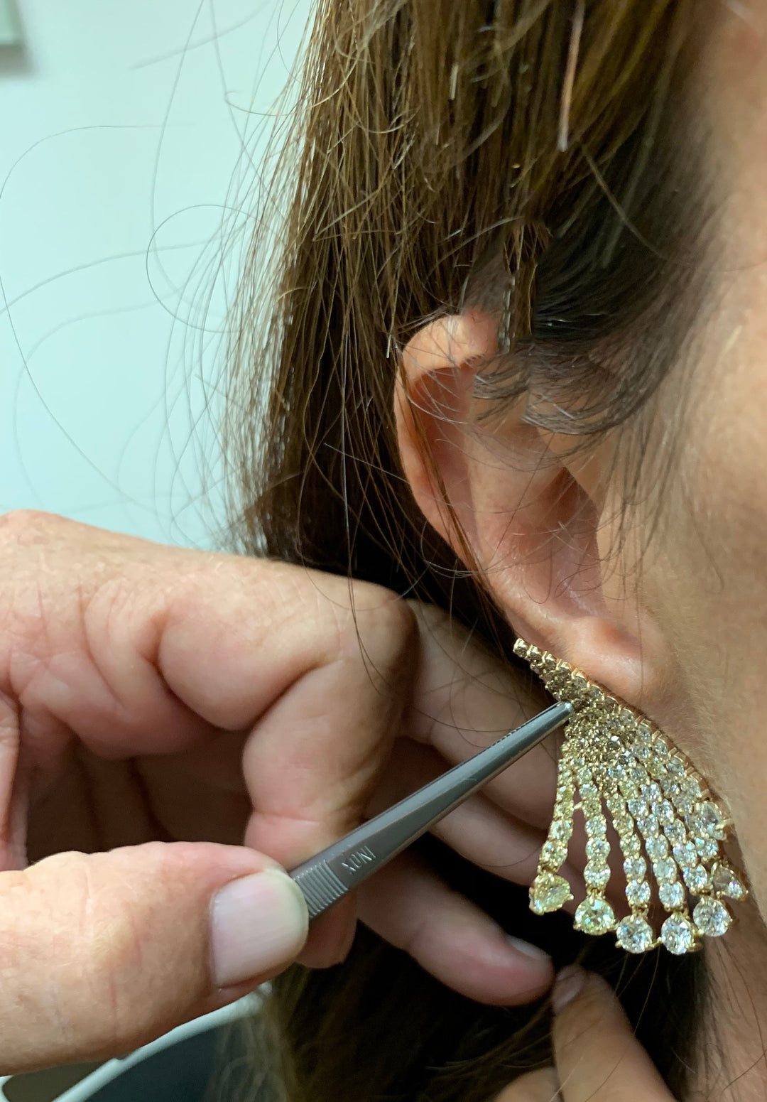 Ombré yellow diamond earrings