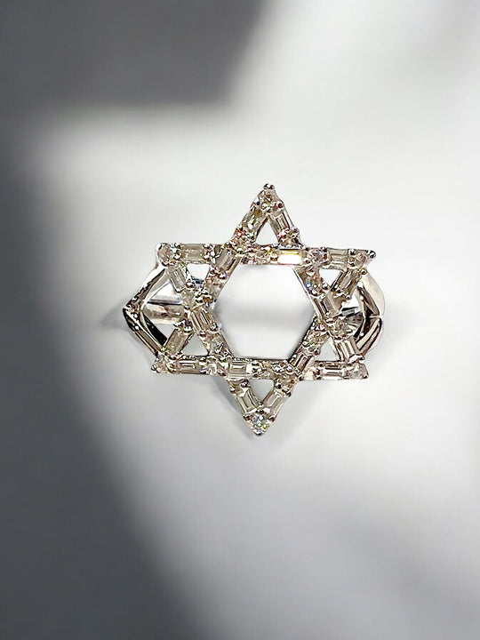 Star of David Large Diamond Ring