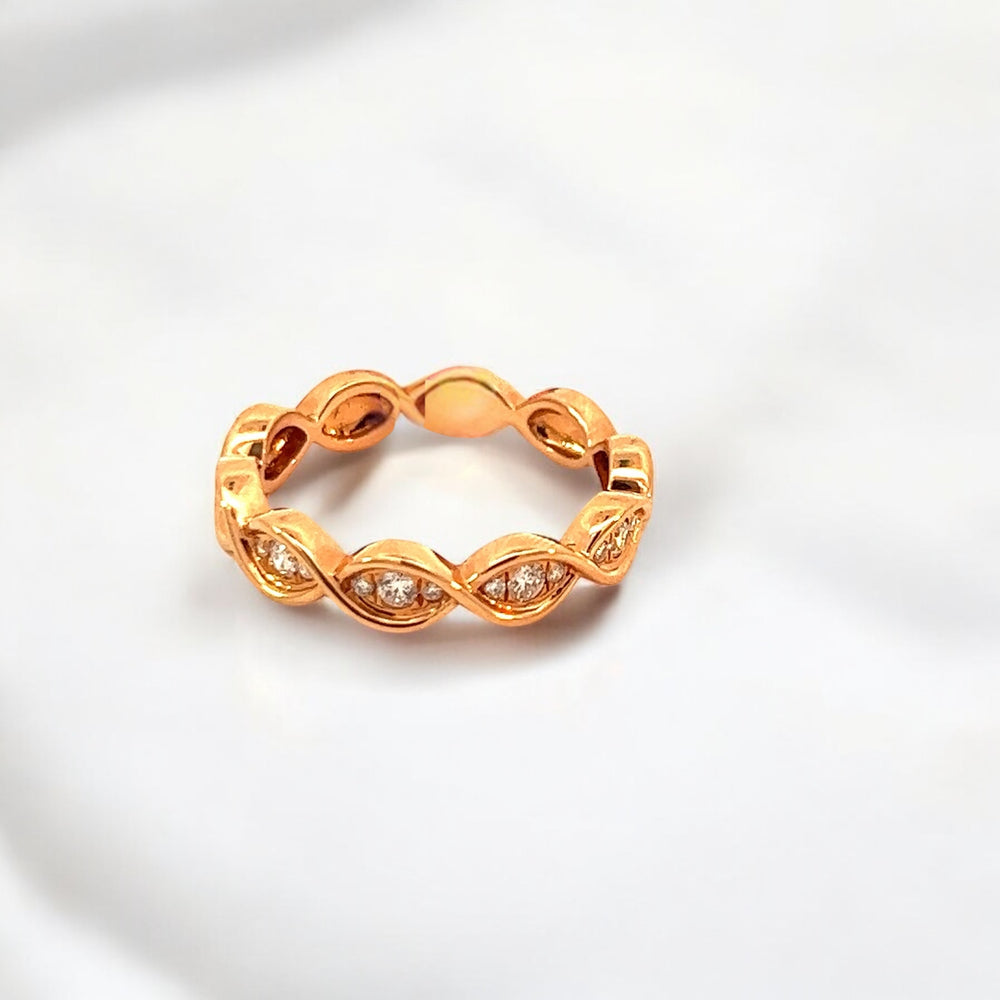 Diamond Marquise shaped gold 3/4 eternity