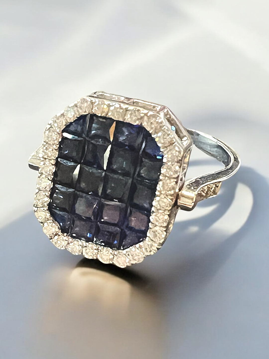 Two in One diamond and sapphire ring