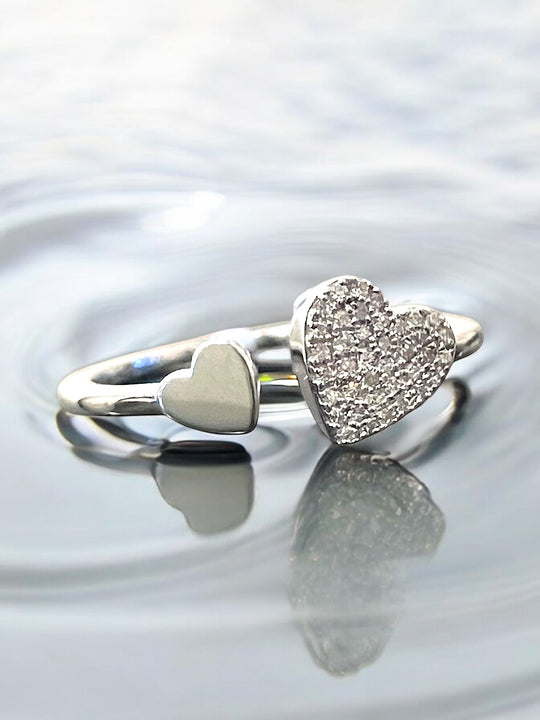 double heart ring