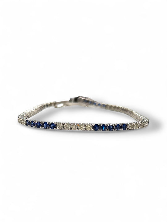 sapphire and diamond tennis bracelet