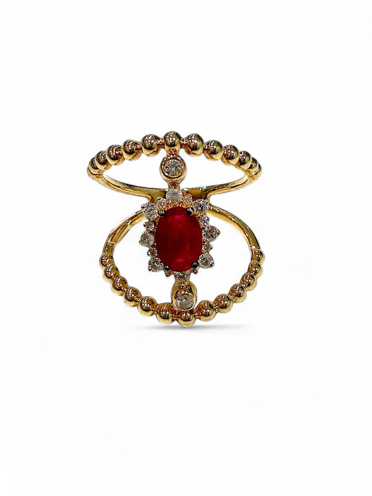 Ruby Split Shank ring