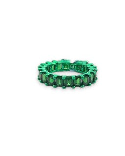 Green Garnet Eternity band