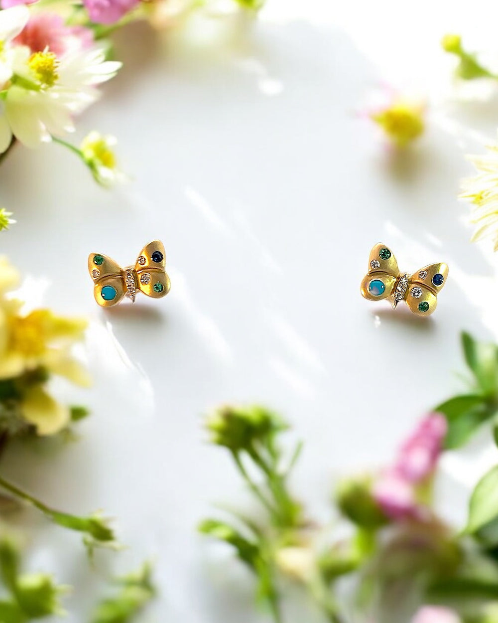 mix color pop butterfly  earrings