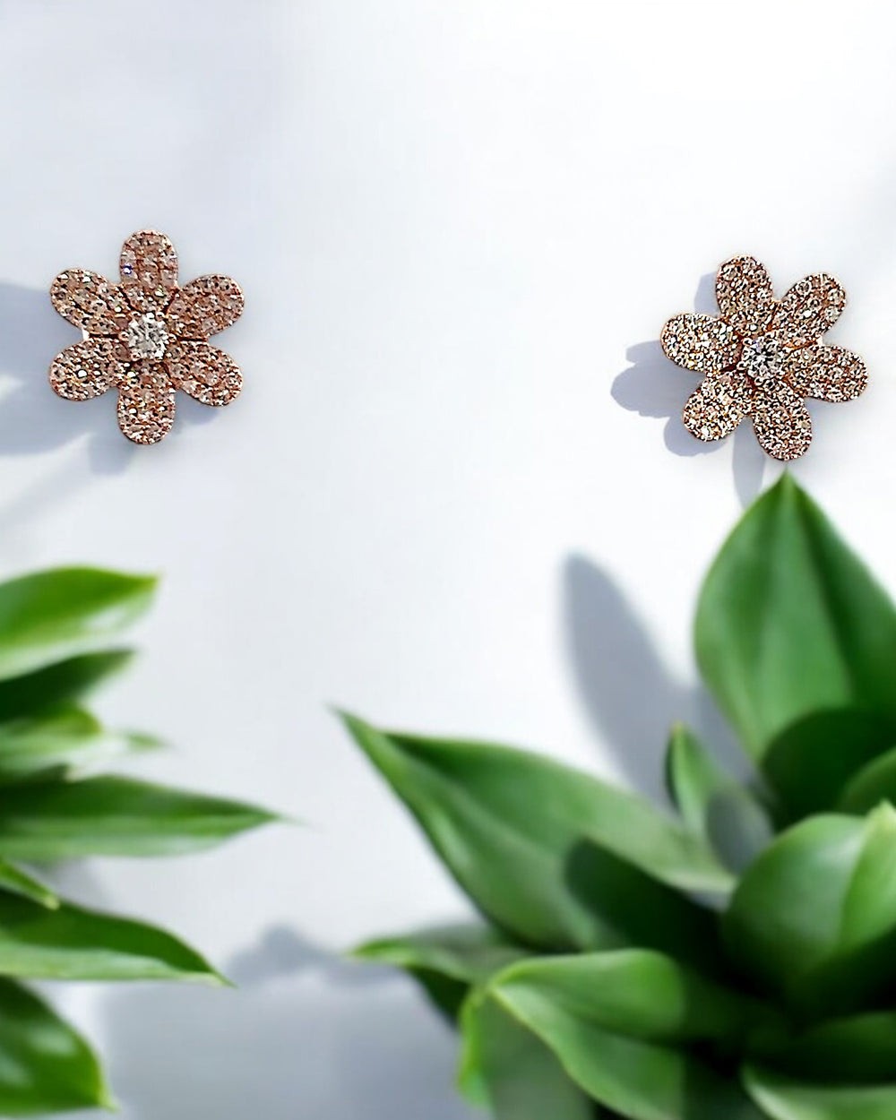 Daisy diamond earrings