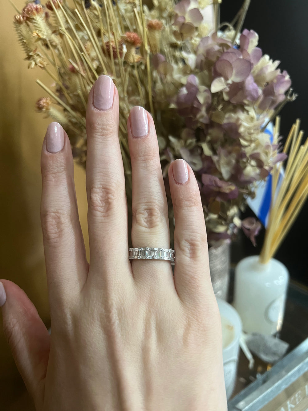 Baguette eternity band