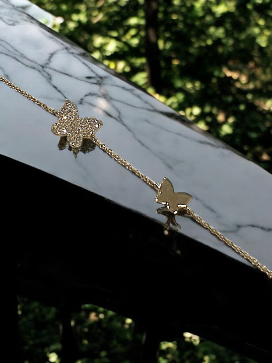 double butterfly diamond bracelet