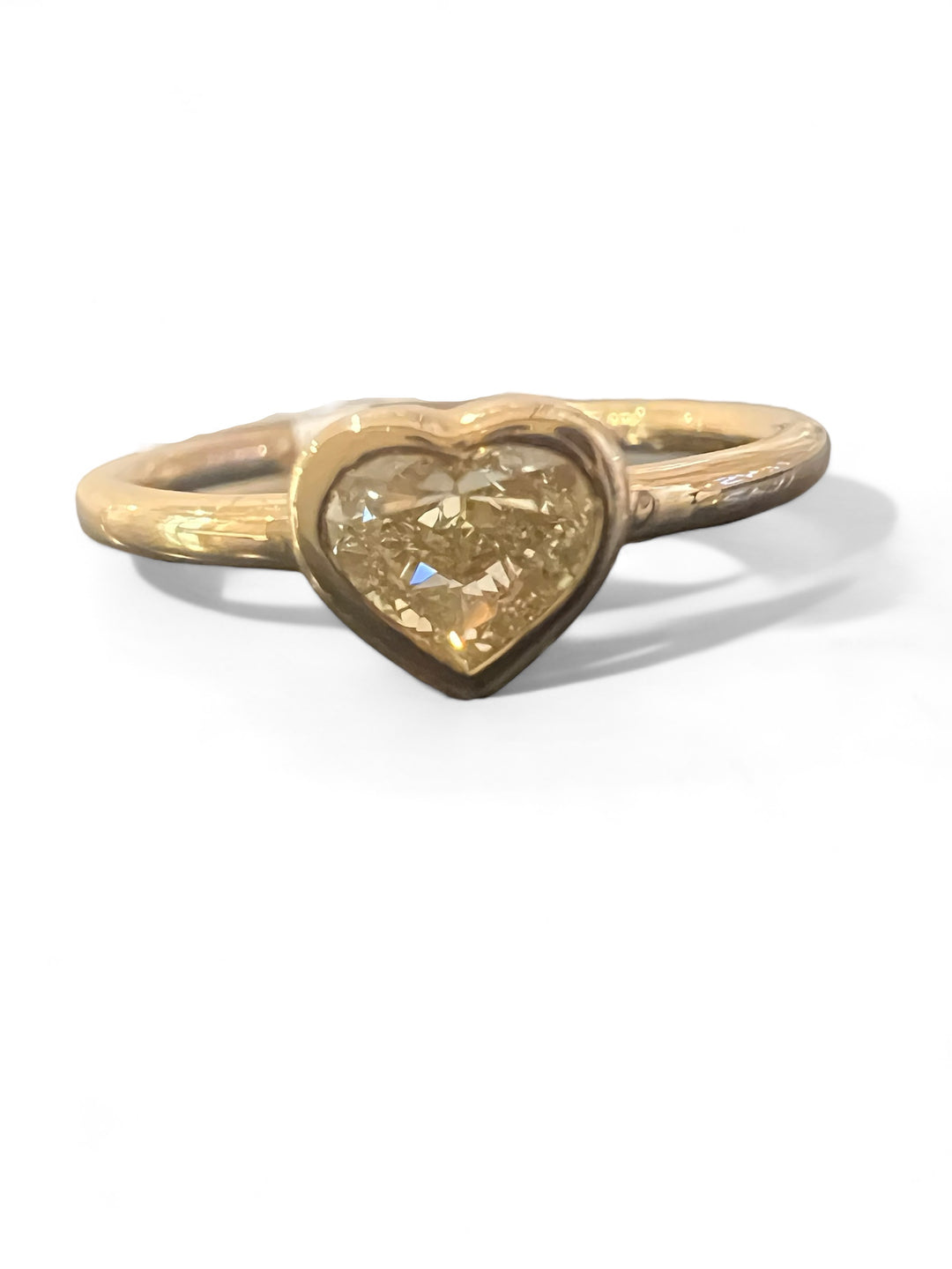 Fancy Yellow Diam Heart Ring