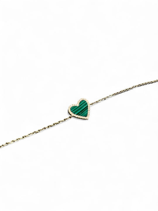 HEART MALACHITE BRACELET