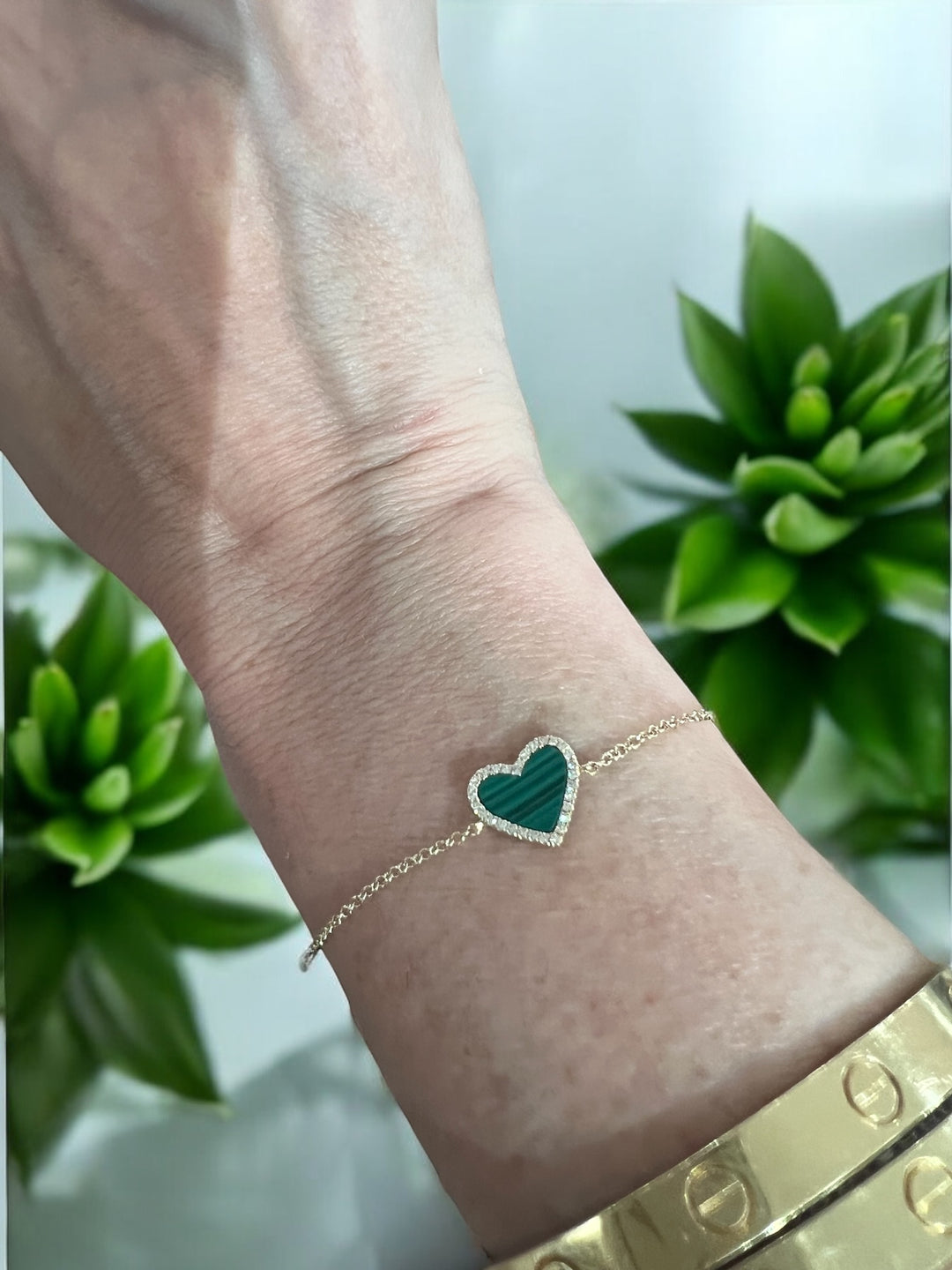 HEART MALACHITE BRACELET