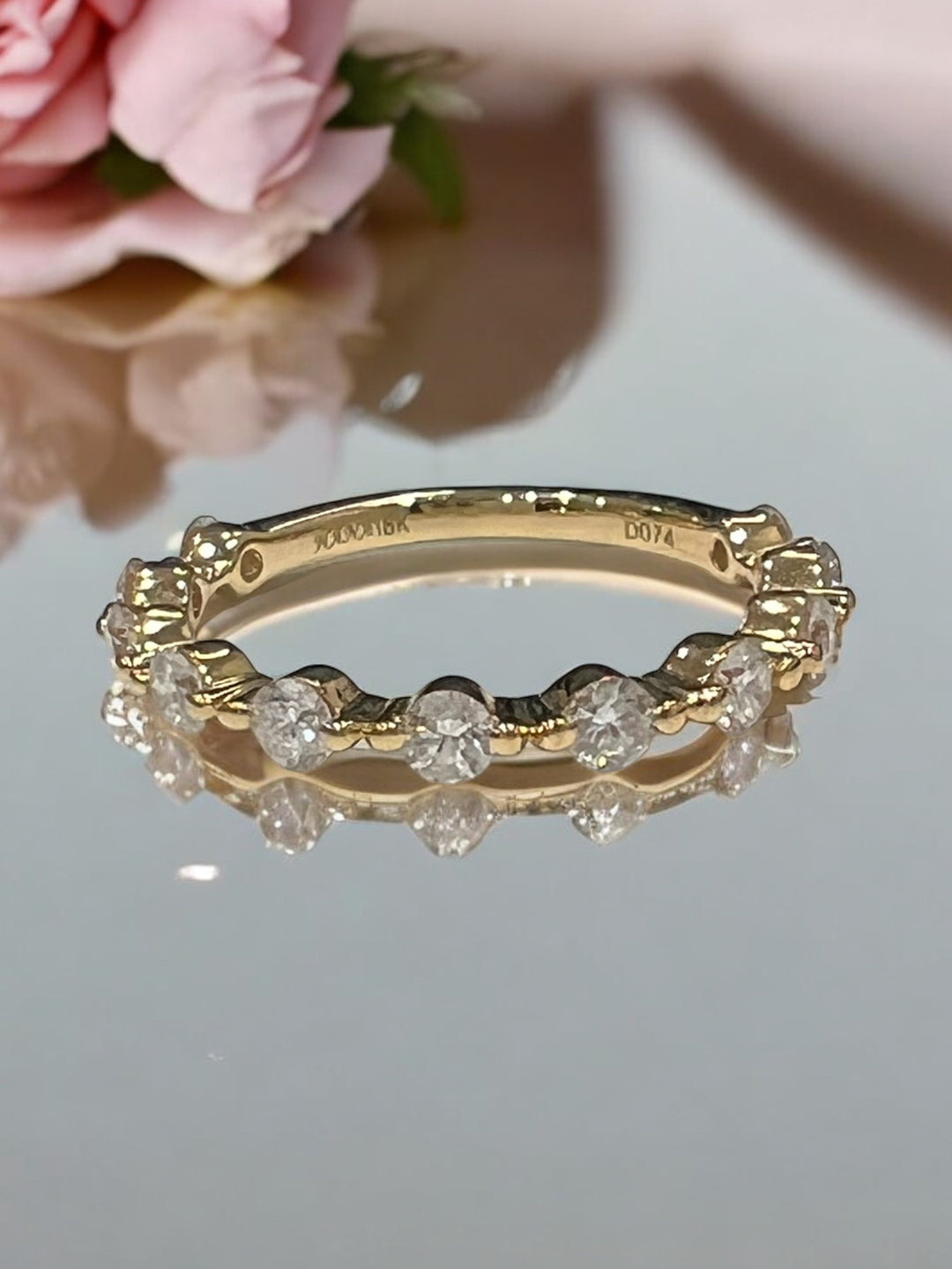 11 round diamond wedding band