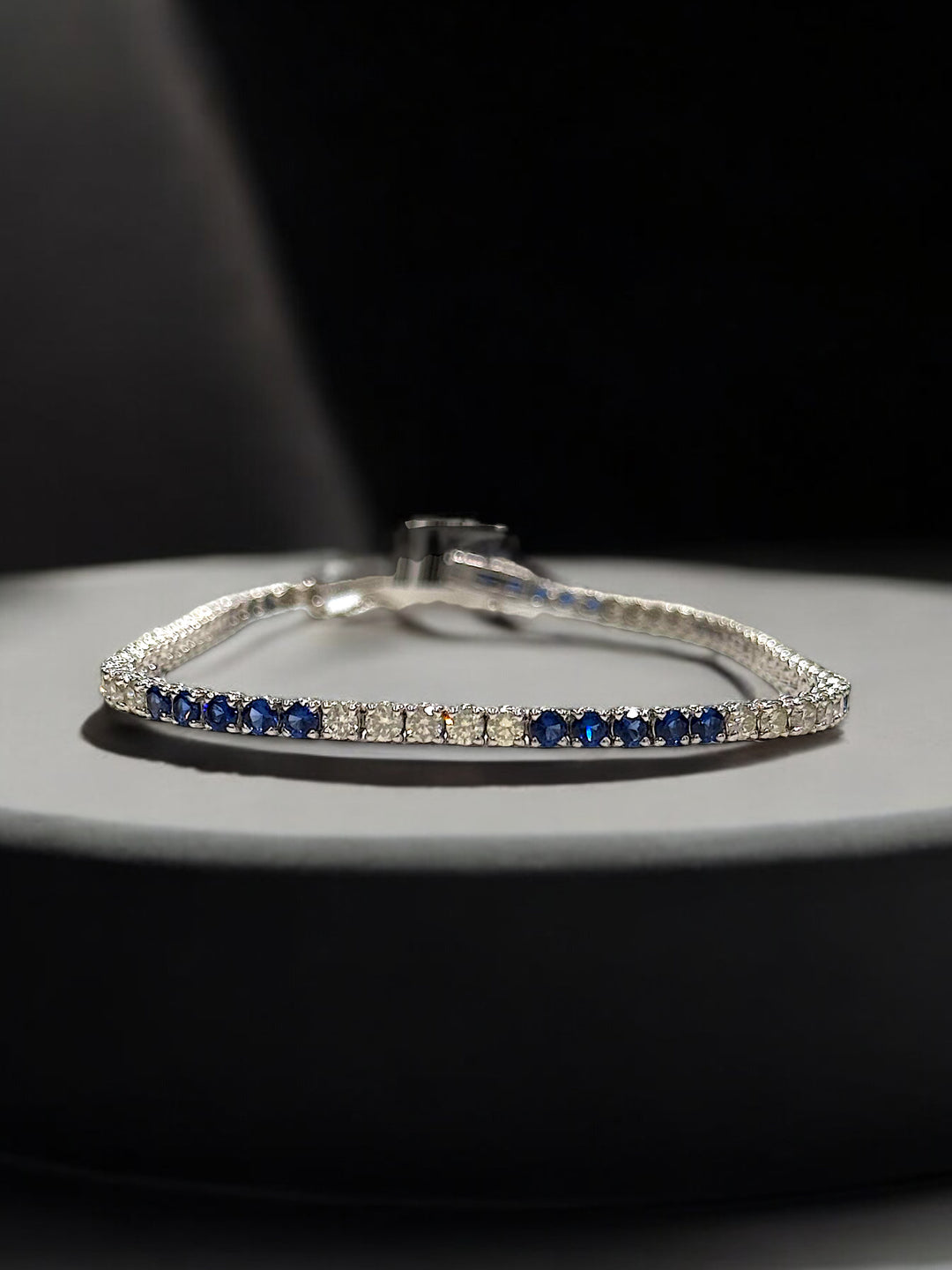 sapphire and diamond tennis bracelet