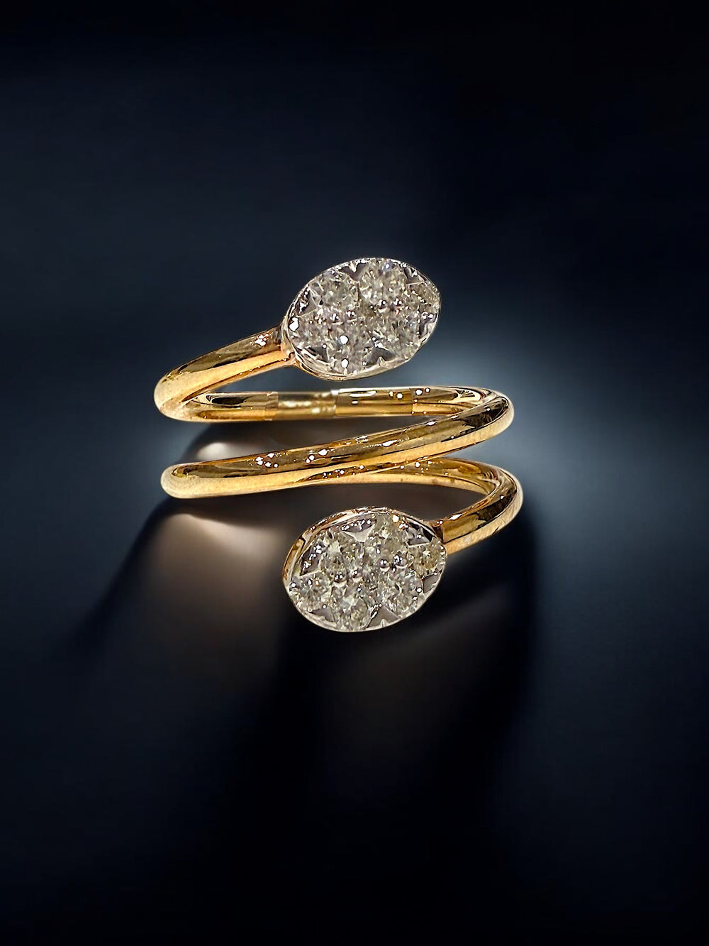 yellow gold diamond wrap ring