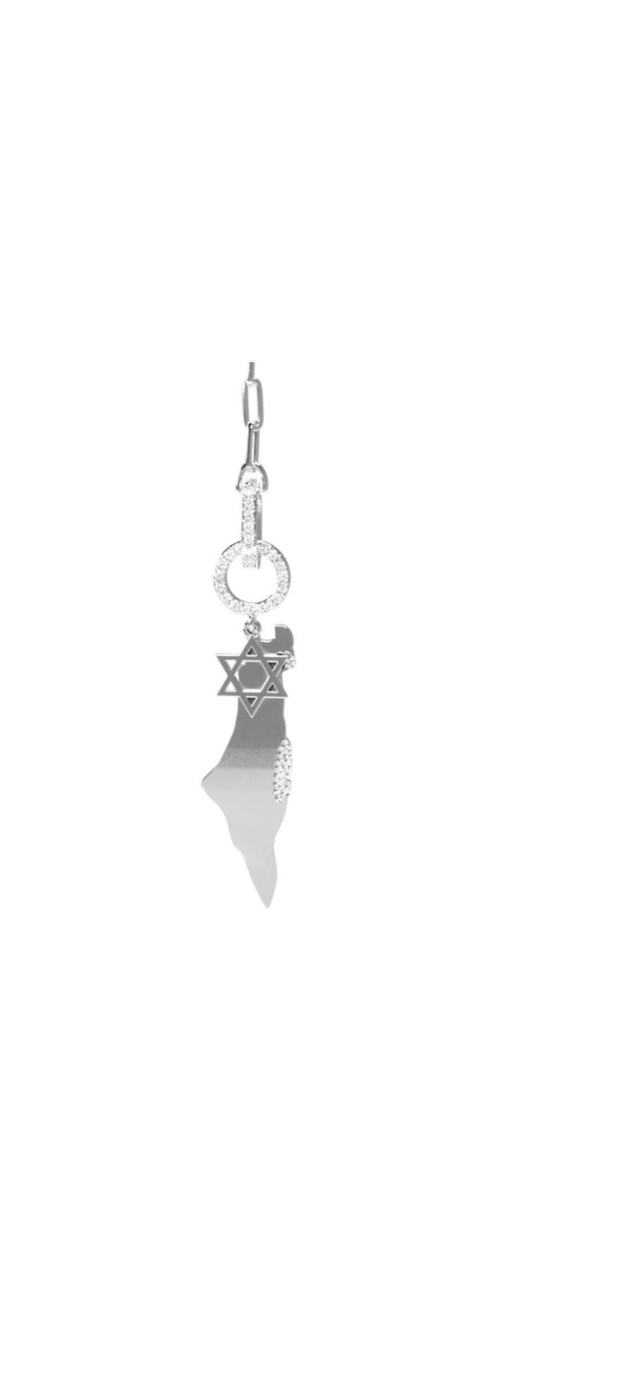 RD Large Israel map/Star of David charm