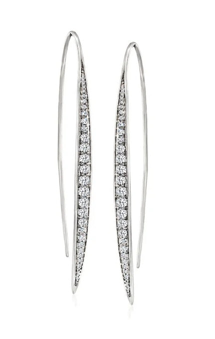 1.19 ctw Diamond Graduated Linear Drop Earrings