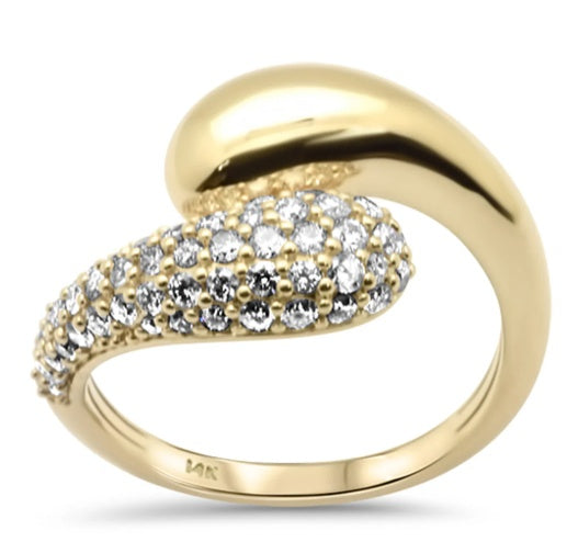 Yellow Gold Diamond Wrap Band Ring