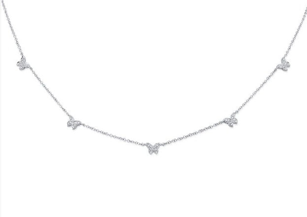 DIAMOND BUTTERFLY STATION NECKLACE