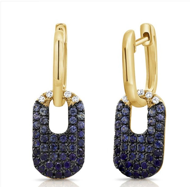 Sapphire Huggie Earrings