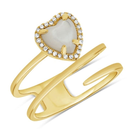 Mother of Pearl Heart Ring