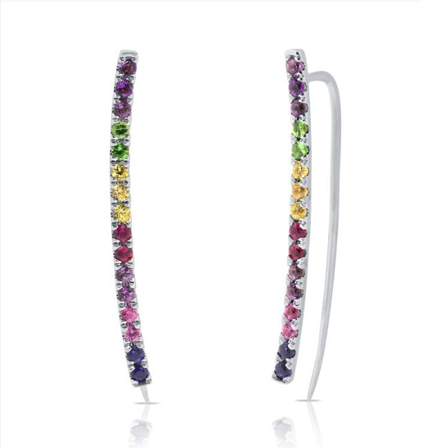 RAINBOW COLOR CLIMBER EARRINGS