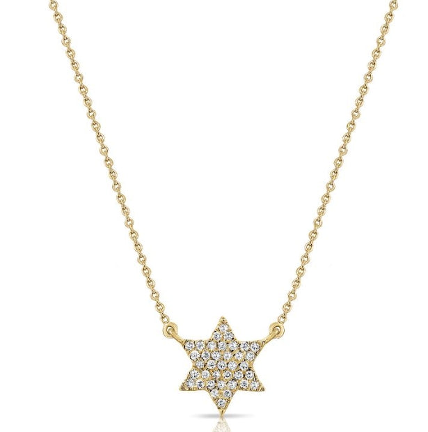 Diamond Star of David Necklace