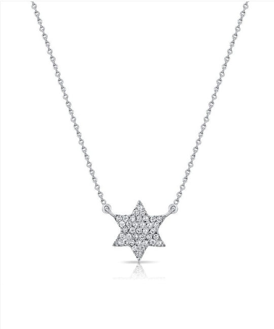 Diamond Star of David Necklace