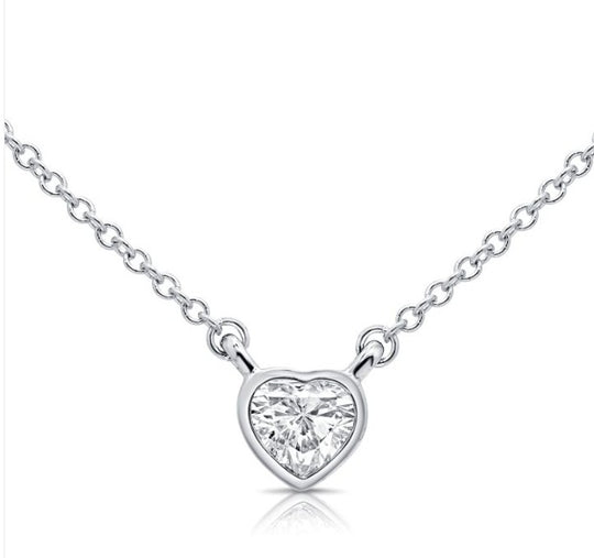 Bezel Heart Necklace