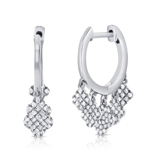 DIAMOND HUGGIE WITH CHARM EARRINGS