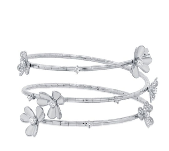 DIAMOND FLOWER BANGLE