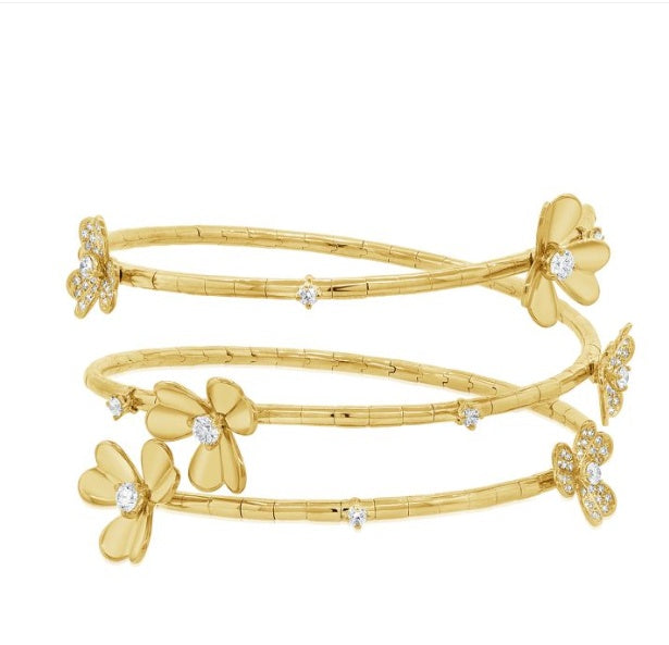 DIAMOND FLOWER BANGLE