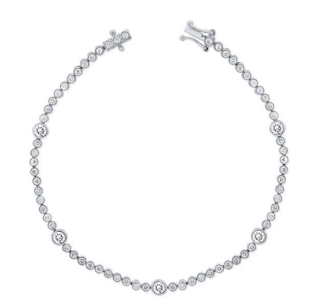 DIAMOND BEZEL BRIDAL TENNIS BRACELET