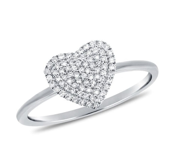 Heart Ring White Gold