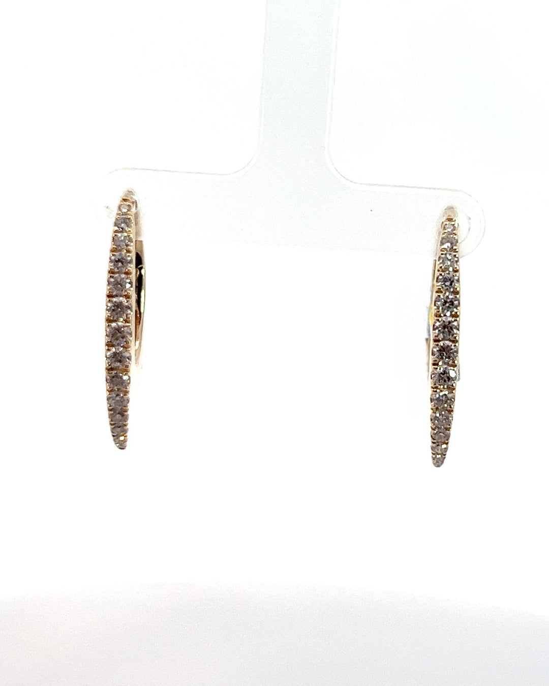 ART DECO YELLOW GOLD AND DIAMOND HOOPS