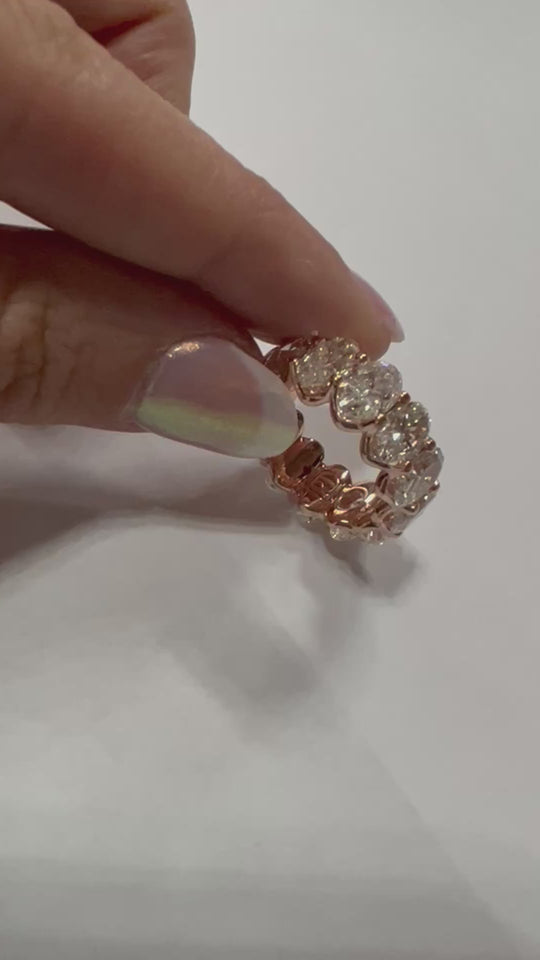 Custom Rose Gold Diamond Oval Eternity