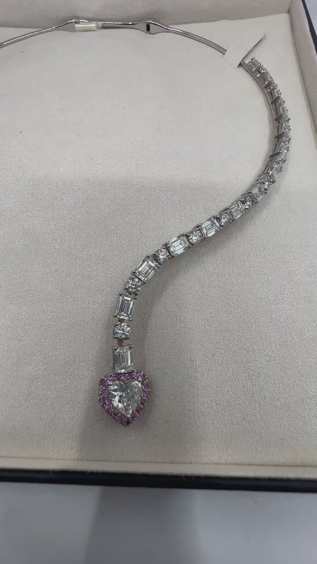 Custom made detachable heart necklace