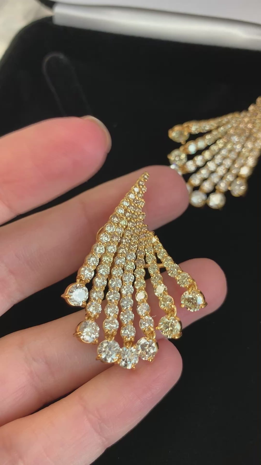 Ombré yellow diamond earrings