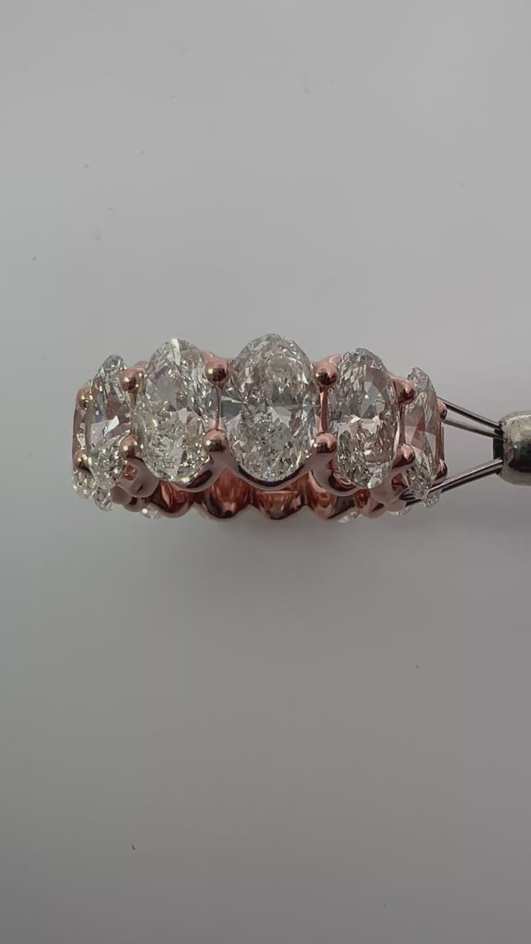 Custom Rose Gold Diamond Oval Eternity